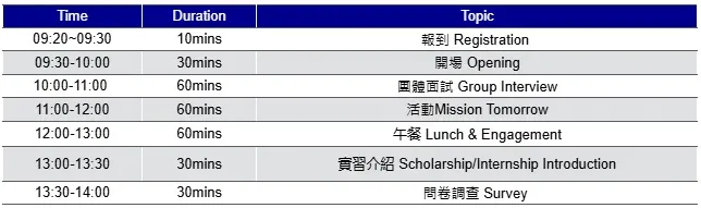 Master Class Schedule